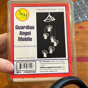 Rare VTG Guardian Angel Mobile KIT Christmas Beaded Unused 1996 S&M Designs E2